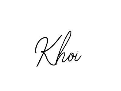 Use a signature maker to create a handwritten signature online. With this signature software, you can design (Bearetta-2O07w) your own signature for name Khoi. Khoi signature style 12 images and pictures png