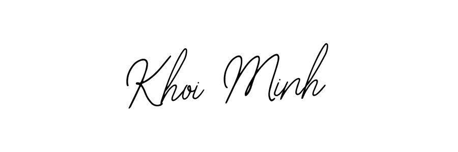 The best way (Bearetta-2O07w) to make a short signature is to pick only two or three words in your name. The name Khoi Minh include a total of six letters. For converting this name. Khoi Minh signature style 12 images and pictures png