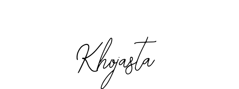 You should practise on your own different ways (Bearetta-2O07w) to write your name (Khojasta) in signature. don't let someone else do it for you. Khojasta signature style 12 images and pictures png