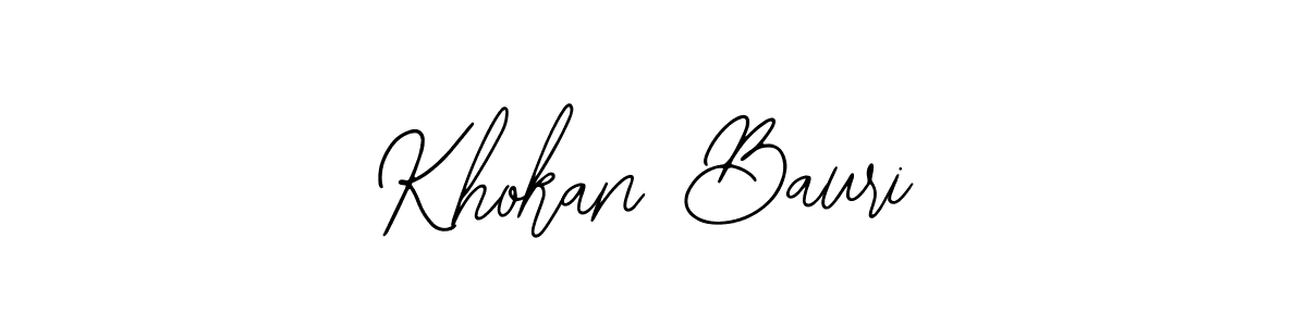 How to make Khokan Bauri name signature. Use Bearetta-2O07w style for creating short signs online. This is the latest handwritten sign. Khokan Bauri signature style 12 images and pictures png