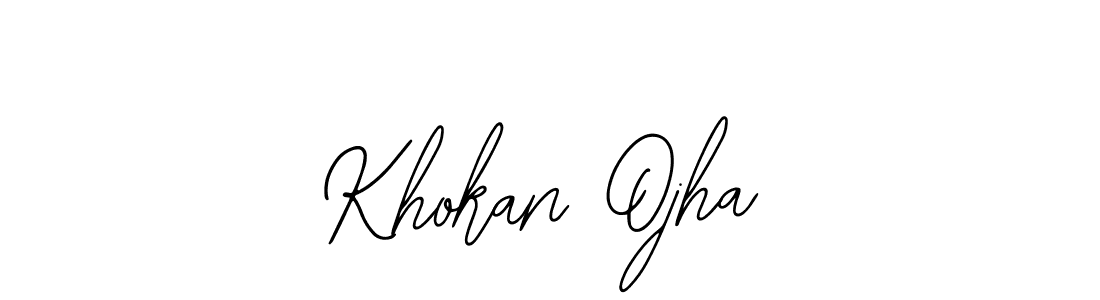 The best way (Bearetta-2O07w) to make a short signature is to pick only two or three words in your name. The name Khokan Ojha include a total of six letters. For converting this name. Khokan Ojha signature style 12 images and pictures png