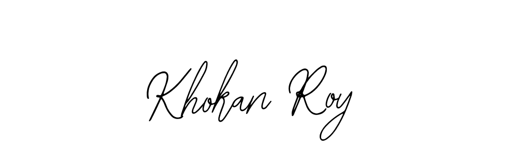 Bearetta-2O07w is a professional signature style that is perfect for those who want to add a touch of class to their signature. It is also a great choice for those who want to make their signature more unique. Get Khokan Roy name to fancy signature for free. Khokan Roy signature style 12 images and pictures png
