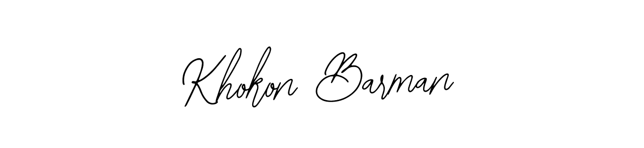 Also You can easily find your signature by using the search form. We will create Khokon Barman name handwritten signature images for you free of cost using Bearetta-2O07w sign style. Khokon Barman signature style 12 images and pictures png
