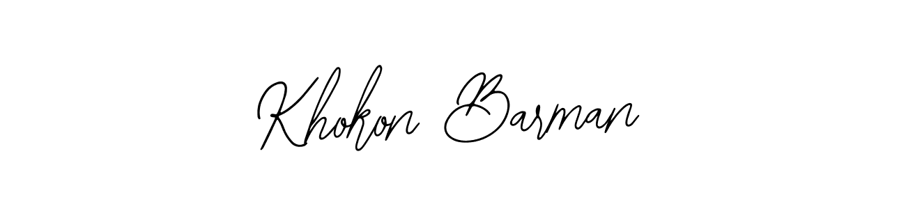 Also You can easily find your signature by using the search form. We will create Khokon Barman name handwritten signature images for you free of cost using Bearetta-2O07w sign style. Khokon Barman signature style 12 images and pictures png