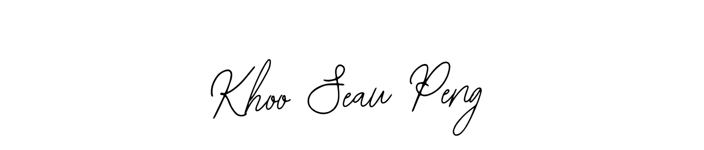 How to make Khoo Seau Peng name signature. Use Bearetta-2O07w style for creating short signs online. This is the latest handwritten sign. Khoo Seau Peng signature style 12 images and pictures png