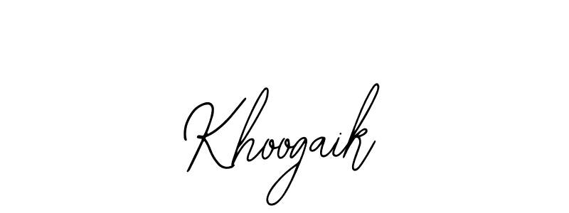if you are searching for the best signature style for your name Khoogaik. so please give up your signature search. here we have designed multiple signature styles  using Bearetta-2O07w. Khoogaik signature style 12 images and pictures png