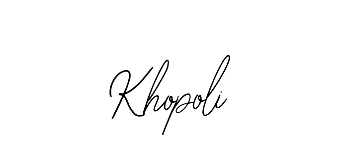 Also You can easily find your signature by using the search form. We will create Khopoli name handwritten signature images for you free of cost using Bearetta-2O07w sign style. Khopoli signature style 12 images and pictures png