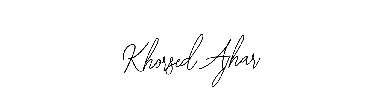 Create a beautiful signature design for name Khorsed Ajhar. With this signature (Bearetta-2O07w) fonts, you can make a handwritten signature for free. Khorsed Ajhar signature style 12 images and pictures png