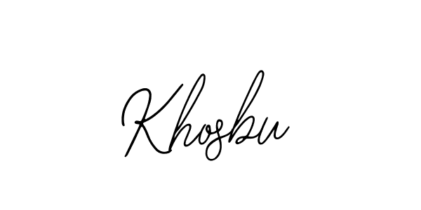 You should practise on your own different ways (Bearetta-2O07w) to write your name (Khosbu) in signature. don't let someone else do it for you. Khosbu signature style 12 images and pictures png