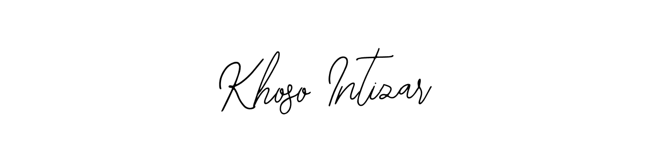 if you are searching for the best signature style for your name Khoso Intizar. so please give up your signature search. here we have designed multiple signature styles  using Bearetta-2O07w. Khoso Intizar signature style 12 images and pictures png