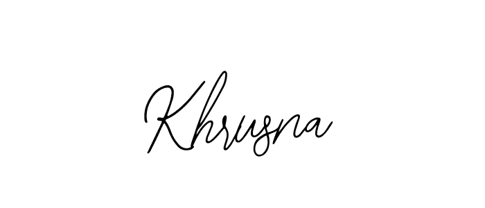 Design your own signature with our free online signature maker. With this signature software, you can create a handwritten (Bearetta-2O07w) signature for name Khrusna. Khrusna signature style 12 images and pictures png