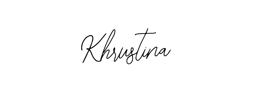 Make a beautiful signature design for name Khrustina. With this signature (Bearetta-2O07w) style, you can create a handwritten signature for free. Khrustina signature style 12 images and pictures png