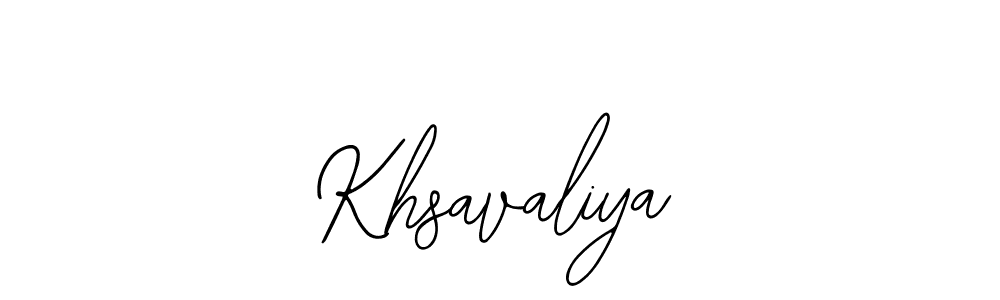 Use a signature maker to create a handwritten signature online. With this signature software, you can design (Bearetta-2O07w) your own signature for name Khsavaliya. Khsavaliya signature style 12 images and pictures png