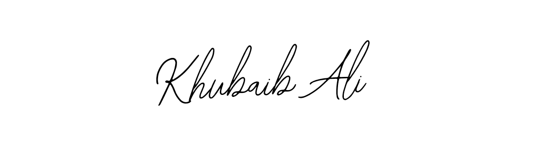 The best way (Bearetta-2O07w) to make a short signature is to pick only two or three words in your name. The name Khubaib Ali include a total of six letters. For converting this name. Khubaib Ali signature style 12 images and pictures png