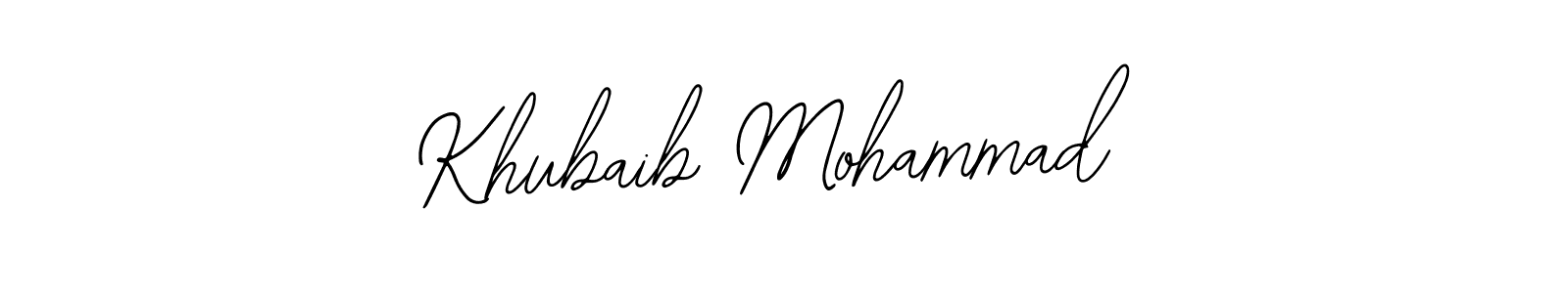 Create a beautiful signature design for name Khubaib Mohammad. With this signature (Bearetta-2O07w) fonts, you can make a handwritten signature for free. Khubaib Mohammad signature style 12 images and pictures png