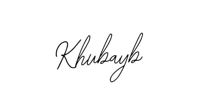 How to make Khubayb signature? Bearetta-2O07w is a professional autograph style. Create handwritten signature for Khubayb name. Khubayb signature style 12 images and pictures png