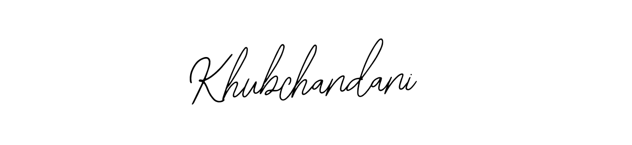 Use a signature maker to create a handwritten signature online. With this signature software, you can design (Bearetta-2O07w) your own signature for name Khubchandani . Khubchandani  signature style 12 images and pictures png