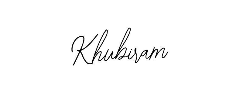 You should practise on your own different ways (Bearetta-2O07w) to write your name (Khubiram) in signature. don't let someone else do it for you. Khubiram signature style 12 images and pictures png