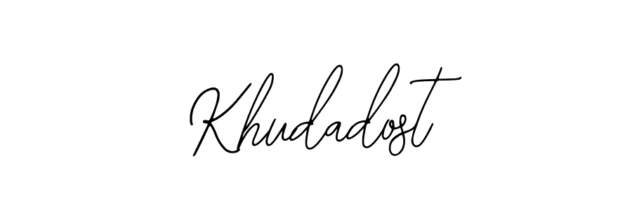 You should practise on your own different ways (Bearetta-2O07w) to write your name (Khudadost) in signature. don't let someone else do it for you. Khudadost signature style 12 images and pictures png