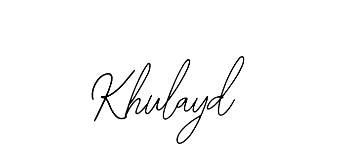 Design your own signature with our free online signature maker. With this signature software, you can create a handwritten (Bearetta-2O07w) signature for name Khulayd. Khulayd signature style 12 images and pictures png