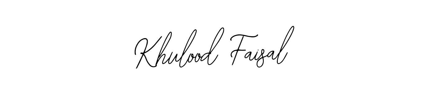 Design your own signature with our free online signature maker. With this signature software, you can create a handwritten (Bearetta-2O07w) signature for name Khulood Faisal. Khulood Faisal signature style 12 images and pictures png