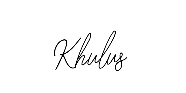 How to make Khulus name signature. Use Bearetta-2O07w style for creating short signs online. This is the latest handwritten sign. Khulus signature style 12 images and pictures png