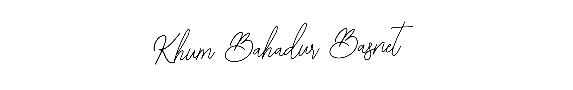 Use a signature maker to create a handwritten signature online. With this signature software, you can design (Bearetta-2O07w) your own signature for name Khum Bahadur Basnet. Khum Bahadur Basnet signature style 12 images and pictures png