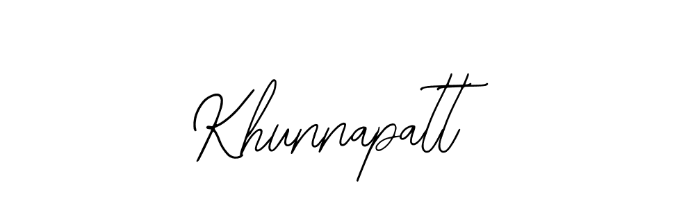 How to Draw Khunnapatt signature style? Bearetta-2O07w is a latest design signature styles for name Khunnapatt. Khunnapatt signature style 12 images and pictures png