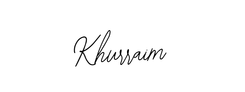 Khurraim stylish signature style. Best Handwritten Sign (Bearetta-2O07w) for my name. Handwritten Signature Collection Ideas for my name Khurraim. Khurraim signature style 12 images and pictures png