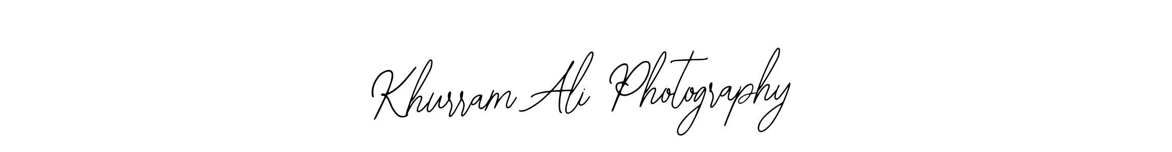 You should practise on your own different ways (Bearetta-2O07w) to write your name (Khurram Ali Photography) in signature. don't let someone else do it for you. Khurram Ali Photography signature style 12 images and pictures png