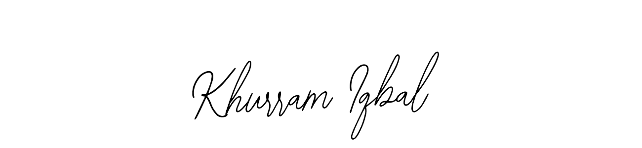 This is the best signature style for the Khurram Iqbal name. Also you like these signature font (Bearetta-2O07w). Mix name signature. Khurram Iqbal signature style 12 images and pictures png
