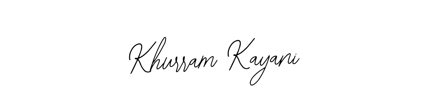 Also we have Khurram Kayani name is the best signature style. Create professional handwritten signature collection using Bearetta-2O07w autograph style. Khurram Kayani signature style 12 images and pictures png