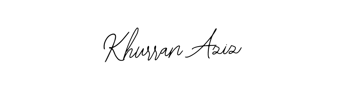 How to Draw Khurran Aziz signature style? Bearetta-2O07w is a latest design signature styles for name Khurran Aziz. Khurran Aziz signature style 12 images and pictures png