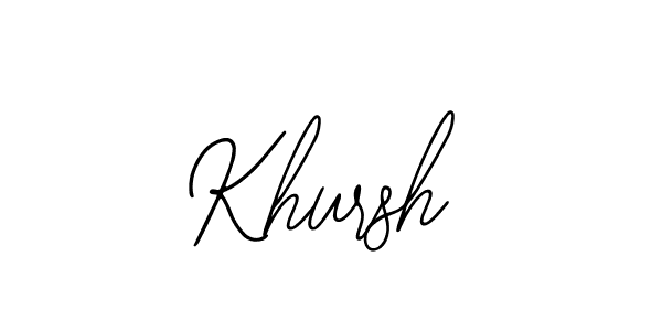 Design your own signature with our free online signature maker. With this signature software, you can create a handwritten (Bearetta-2O07w) signature for name Khursh. Khursh signature style 12 images and pictures png