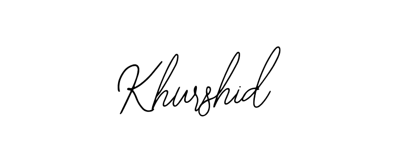 You should practise on your own different ways (Bearetta-2O07w) to write your name (Khurshid) in signature. don't let someone else do it for you. Khurshid signature style 12 images and pictures png