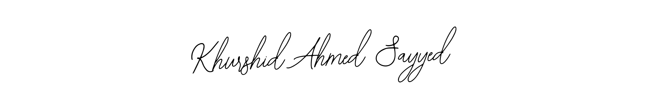 Khurshid Ahmed Sayyed stylish signature style. Best Handwritten Sign (Bearetta-2O07w) for my name. Handwritten Signature Collection Ideas for my name Khurshid Ahmed Sayyed. Khurshid Ahmed Sayyed signature style 12 images and pictures png