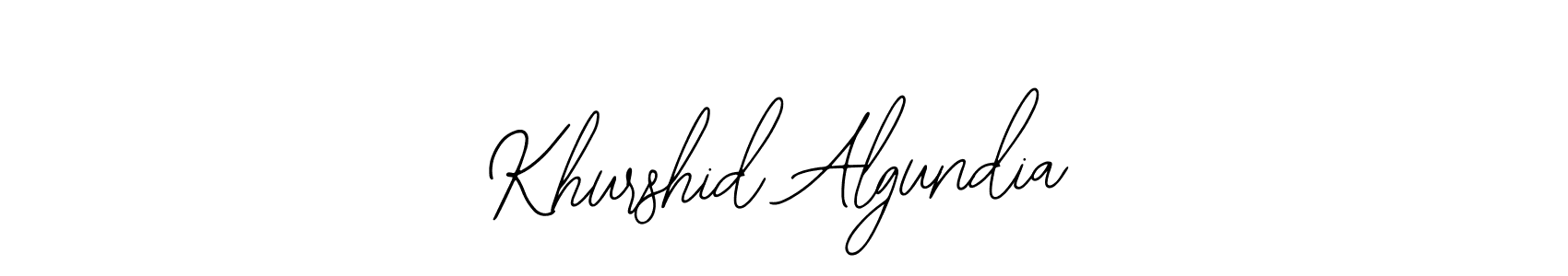 Khurshid Algundia stylish signature style. Best Handwritten Sign (Bearetta-2O07w) for my name. Handwritten Signature Collection Ideas for my name Khurshid Algundia. Khurshid Algundia signature style 12 images and pictures png