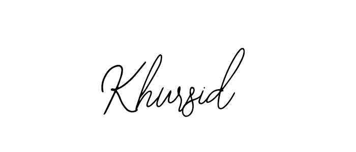 Khursid stylish signature style. Best Handwritten Sign (Bearetta-2O07w) for my name. Handwritten Signature Collection Ideas for my name Khursid. Khursid signature style 12 images and pictures png