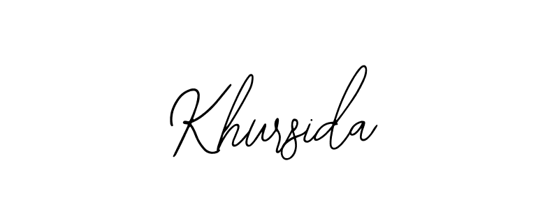 Khursida stylish signature style. Best Handwritten Sign (Bearetta-2O07w) for my name. Handwritten Signature Collection Ideas for my name Khursida. Khursida signature style 12 images and pictures png