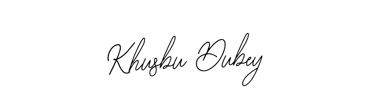 You should practise on your own different ways (Bearetta-2O07w) to write your name (Khusbu Dubey) in signature. don't let someone else do it for you. Khusbu Dubey signature style 12 images and pictures png