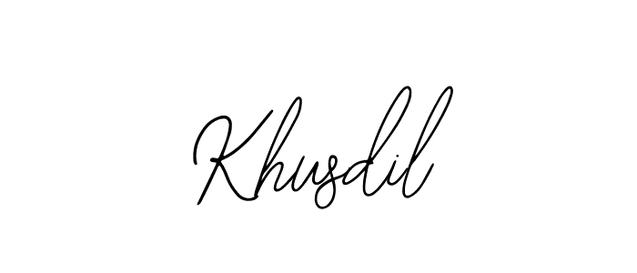 Make a beautiful signature design for name Khusdil. With this signature (Bearetta-2O07w) style, you can create a handwritten signature for free. Khusdil signature style 12 images and pictures png