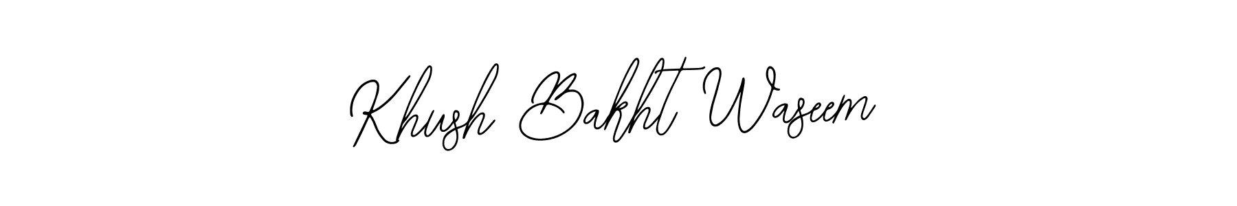 Use a signature maker to create a handwritten signature online. With this signature software, you can design (Bearetta-2O07w) your own signature for name Khush Bakht Waseem. Khush Bakht Waseem signature style 12 images and pictures png
