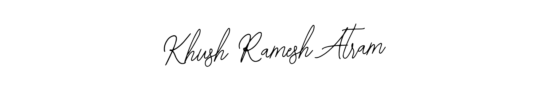 You should practise on your own different ways (Bearetta-2O07w) to write your name (Khush Ramesh Atram) in signature. don't let someone else do it for you. Khush Ramesh Atram signature style 12 images and pictures png