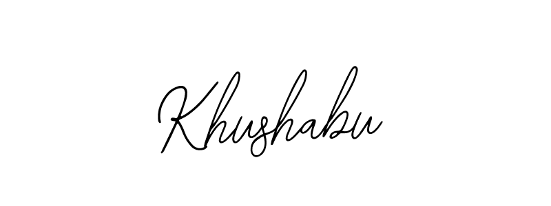 Khushabu stylish signature style. Best Handwritten Sign (Bearetta-2O07w) for my name. Handwritten Signature Collection Ideas for my name Khushabu. Khushabu signature style 12 images and pictures png