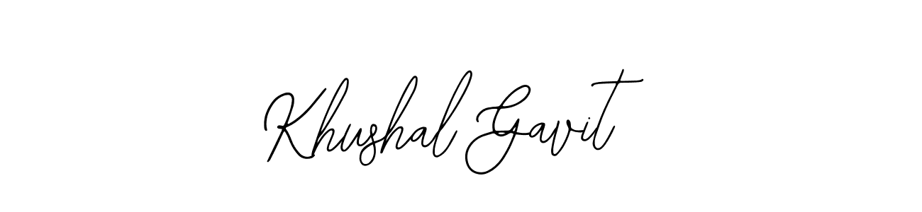 if you are searching for the best signature style for your name Khushal Gavit. so please give up your signature search. here we have designed multiple signature styles  using Bearetta-2O07w. Khushal Gavit signature style 12 images and pictures png