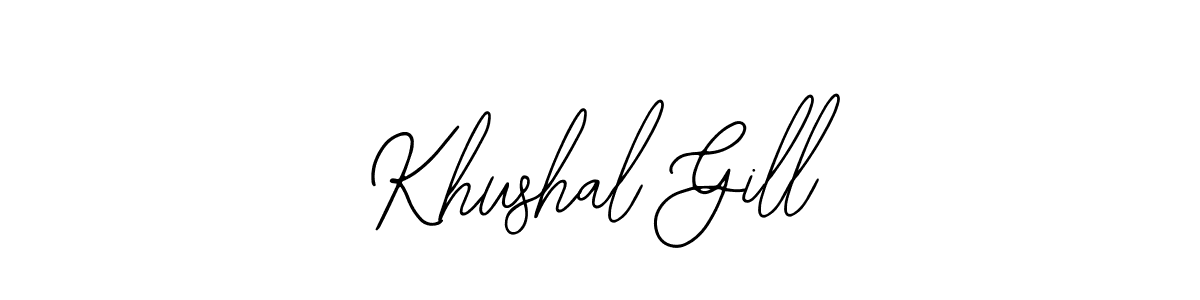 Also we have Khushal Gill name is the best signature style. Create professional handwritten signature collection using Bearetta-2O07w autograph style. Khushal Gill signature style 12 images and pictures png