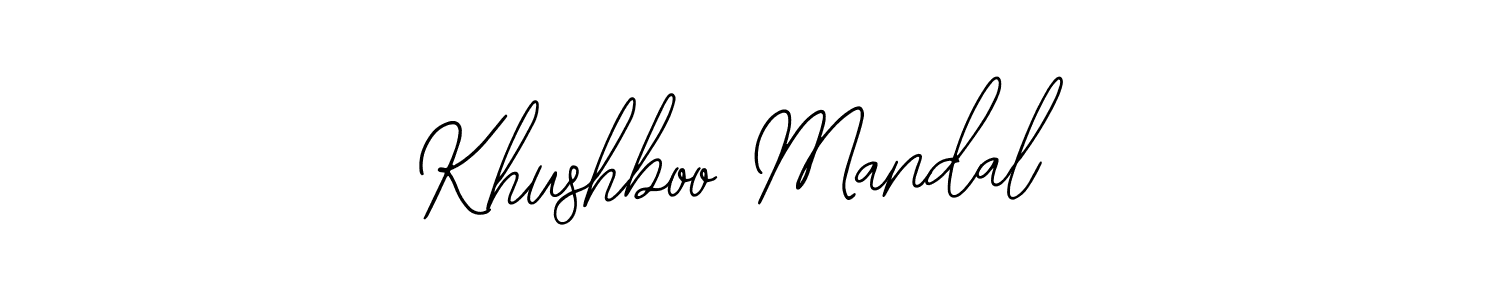 Also we have Khushboo Mandal name is the best signature style. Create professional handwritten signature collection using Bearetta-2O07w autograph style. Khushboo Mandal signature style 12 images and pictures png