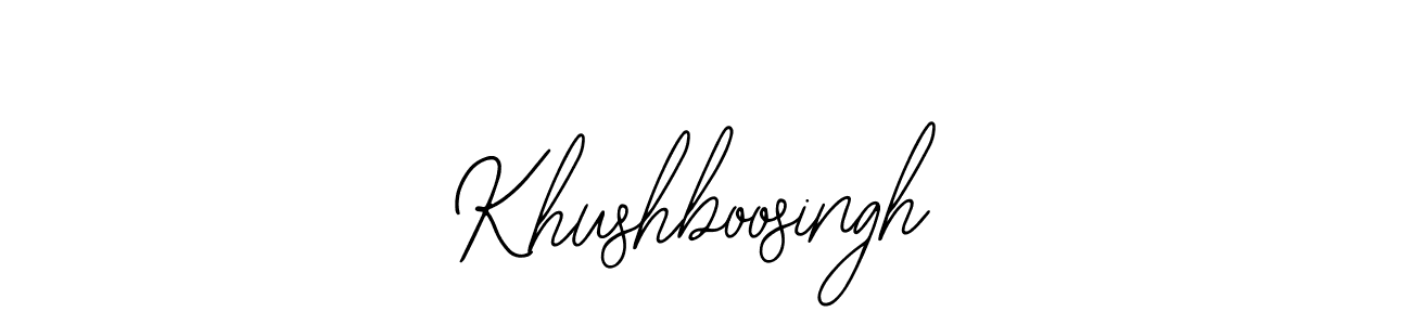 Use a signature maker to create a handwritten signature online. With this signature software, you can design (Bearetta-2O07w) your own signature for name Khushboosingh. Khushboosingh signature style 12 images and pictures png