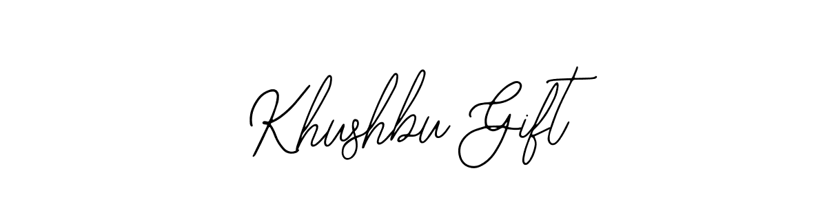 Similarly Bearetta-2O07w is the best handwritten signature design. Signature creator online .You can use it as an online autograph creator for name Khushbu Gift. Khushbu Gift signature style 12 images and pictures png