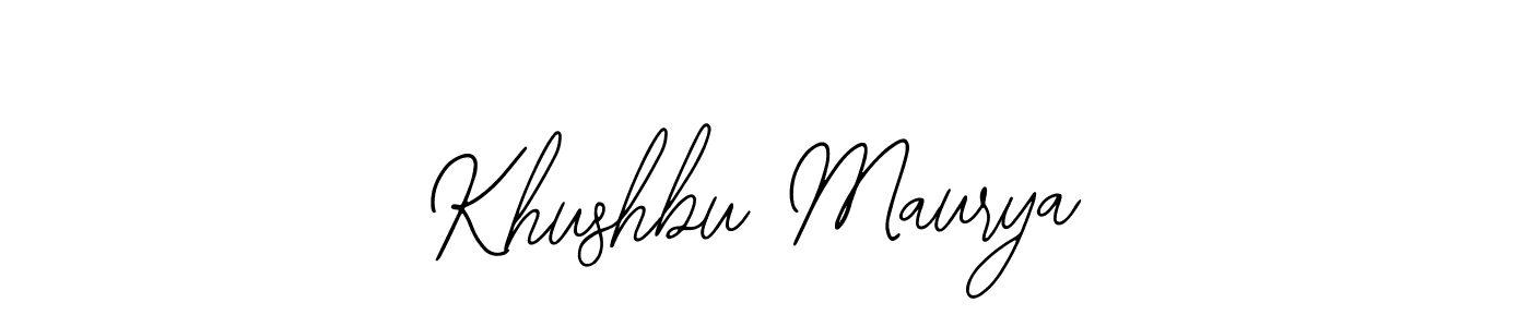 Design your own signature with our free online signature maker. With this signature software, you can create a handwritten (Bearetta-2O07w) signature for name Khushbu Maurya. Khushbu Maurya signature style 12 images and pictures png